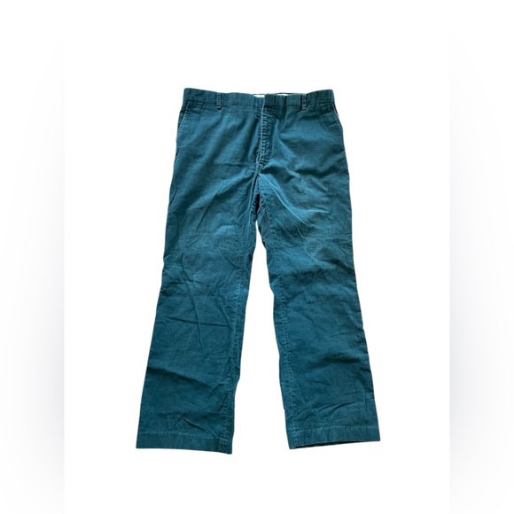 Vintage 70s style Teal corduroy men’s pants W38,L 30 - Picture 1 of 8